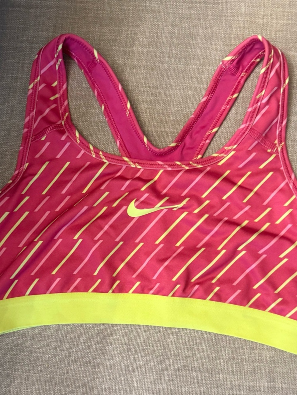 Nike Women's Pink and Black Patterned Sports Bras - Pack of 3 - Picture 2 of 10